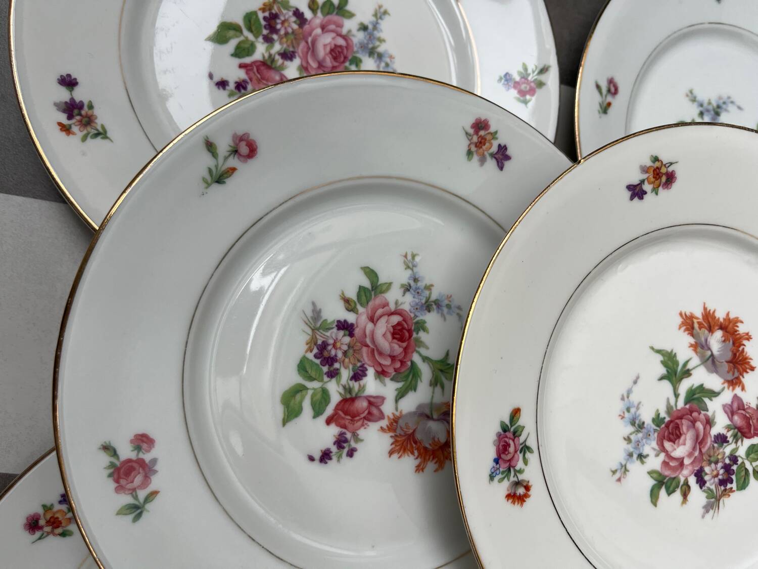 Set 8 assiettes dessert porcelaine