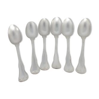 Six tablespoons of antique Christofle silver metal