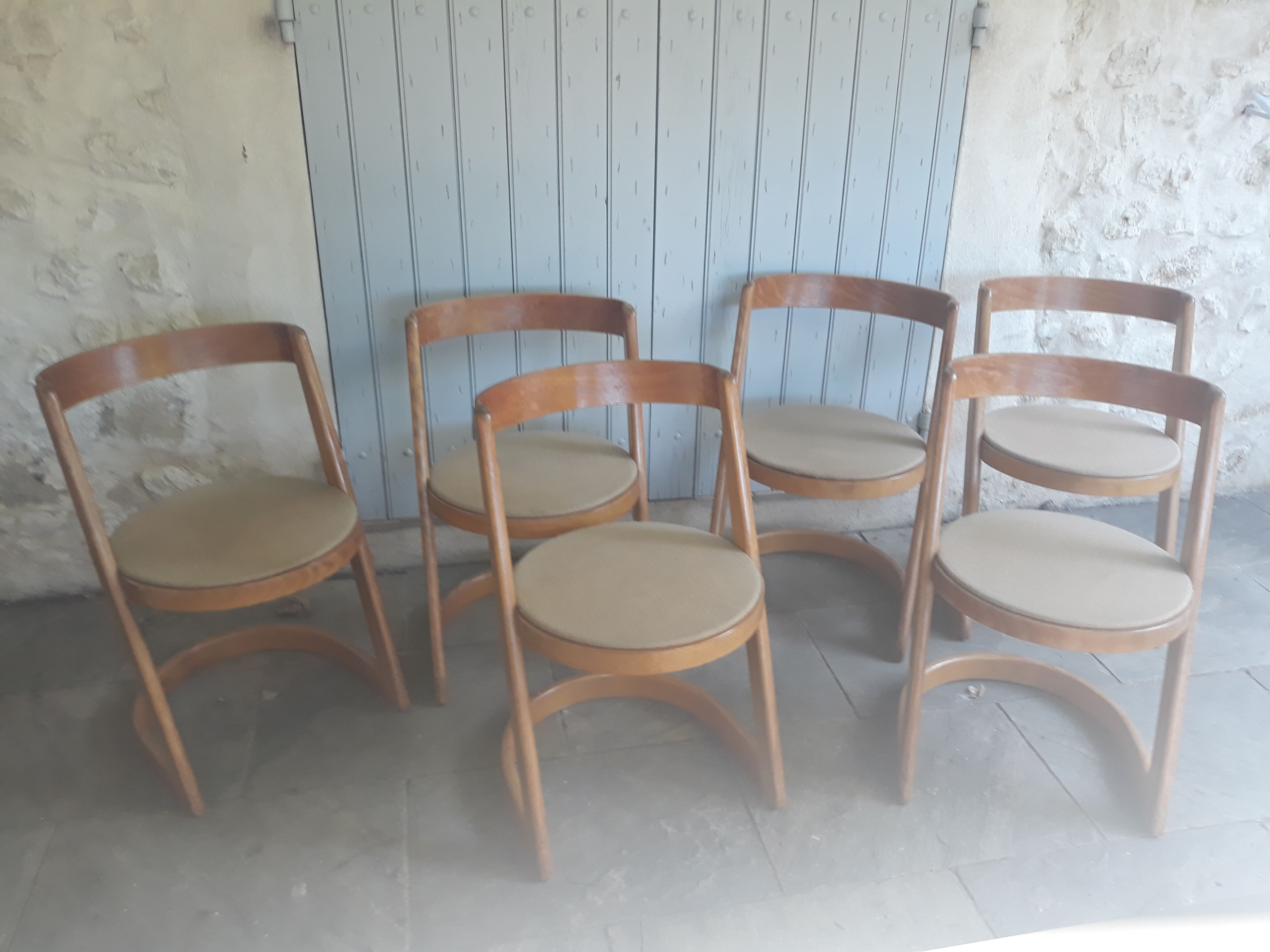 Series of 6 chairs Halfa Baumann 70
