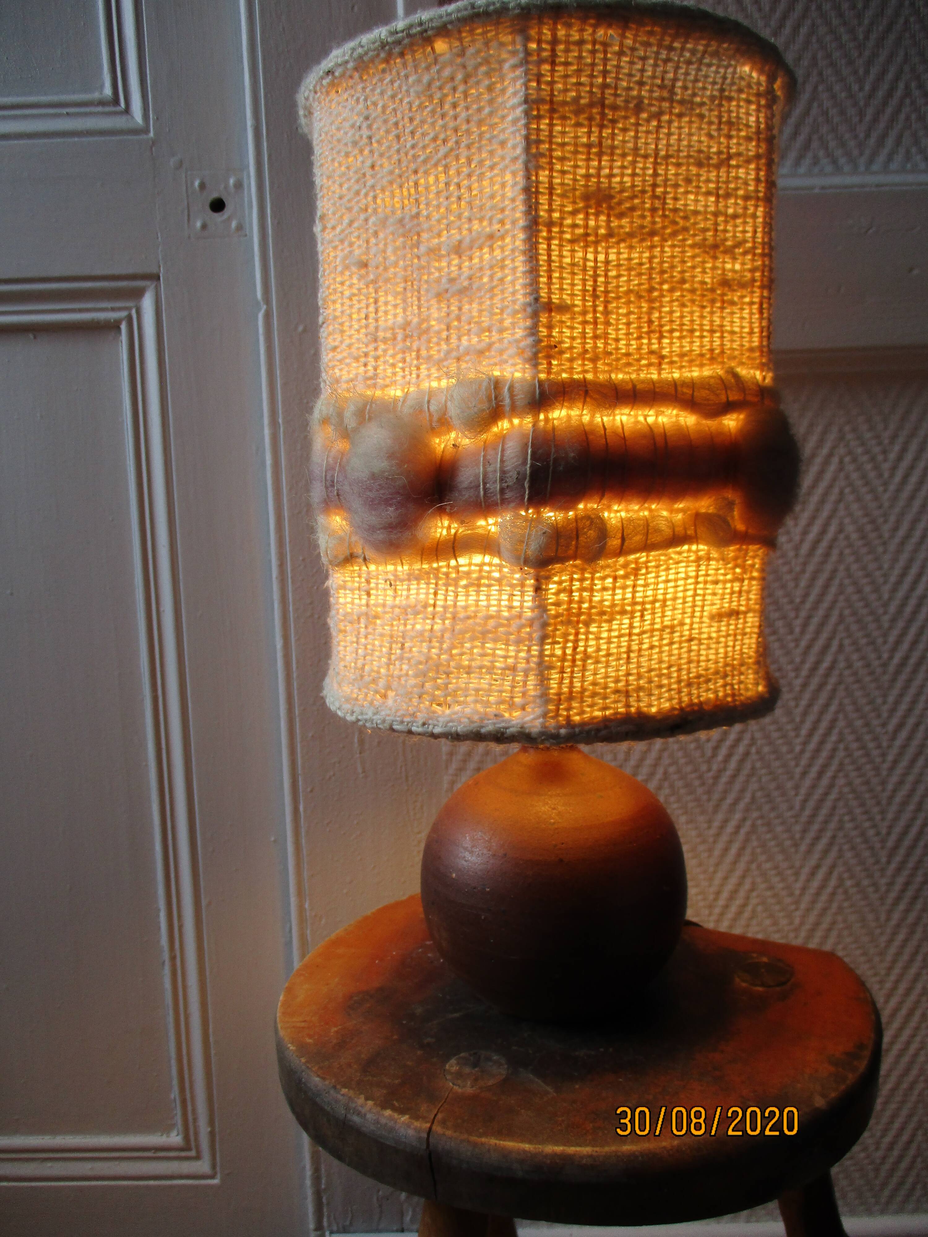 70s wool sandstone lampshade lampshade