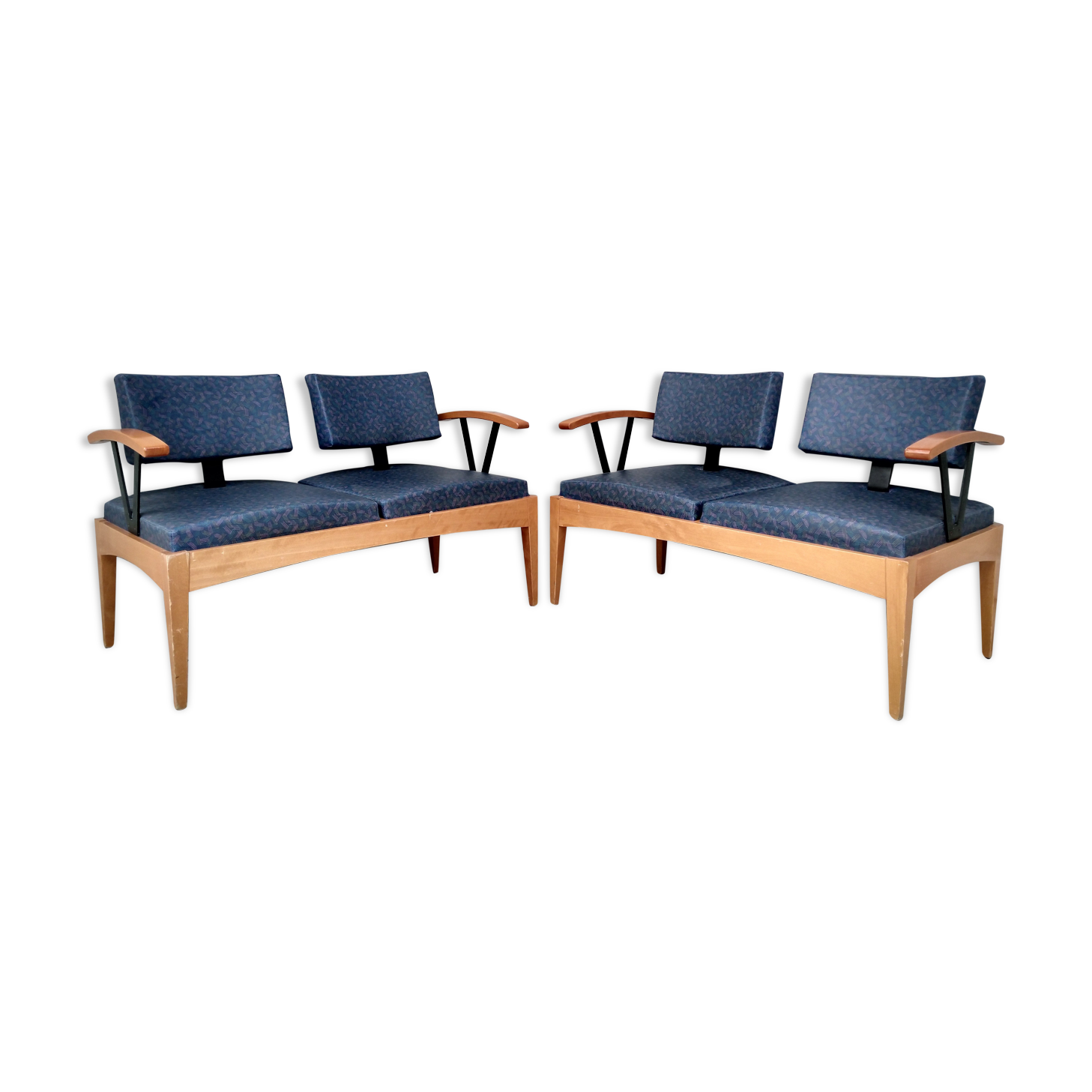 Pair of vintage Baumann banquettes