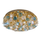 Lively Floreal Multicolor Murano Glass Gold Flushmount