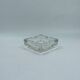 Vintage rectangular glass ashtray, design with two cigarette rests.