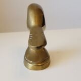 Coat rack wall hook carved brass handle duck head