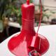Ensemble de 5 suspensions vintage "formas" (espagne) – acier laqué rouge – état