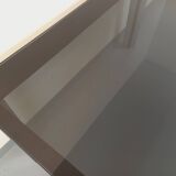 Vintage Italian square dining table by Faleschini for Mariani glass