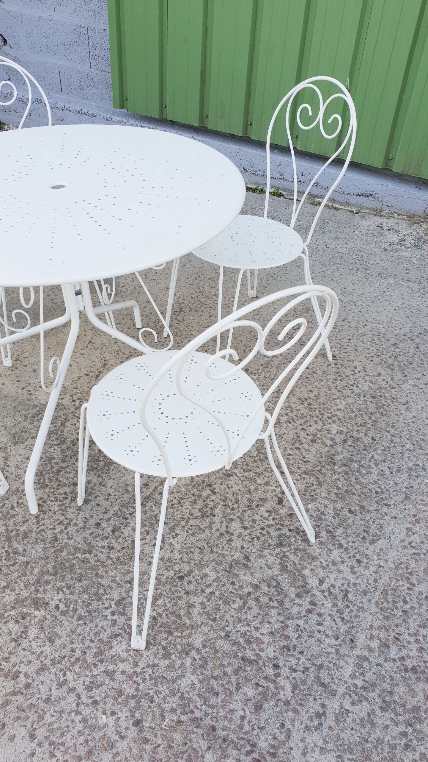 Wrought iron garden furniture