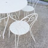 Wrought iron garden furniture
