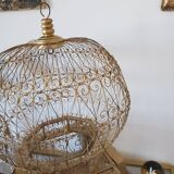 Large golden bird cage