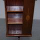 Edwardian burr walnut revolving bookcase with Sheraton inlays circa 1900