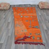 Handmade natural Berber rug 3x2 m