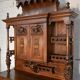 Troubadour style walnut dining room sideboard