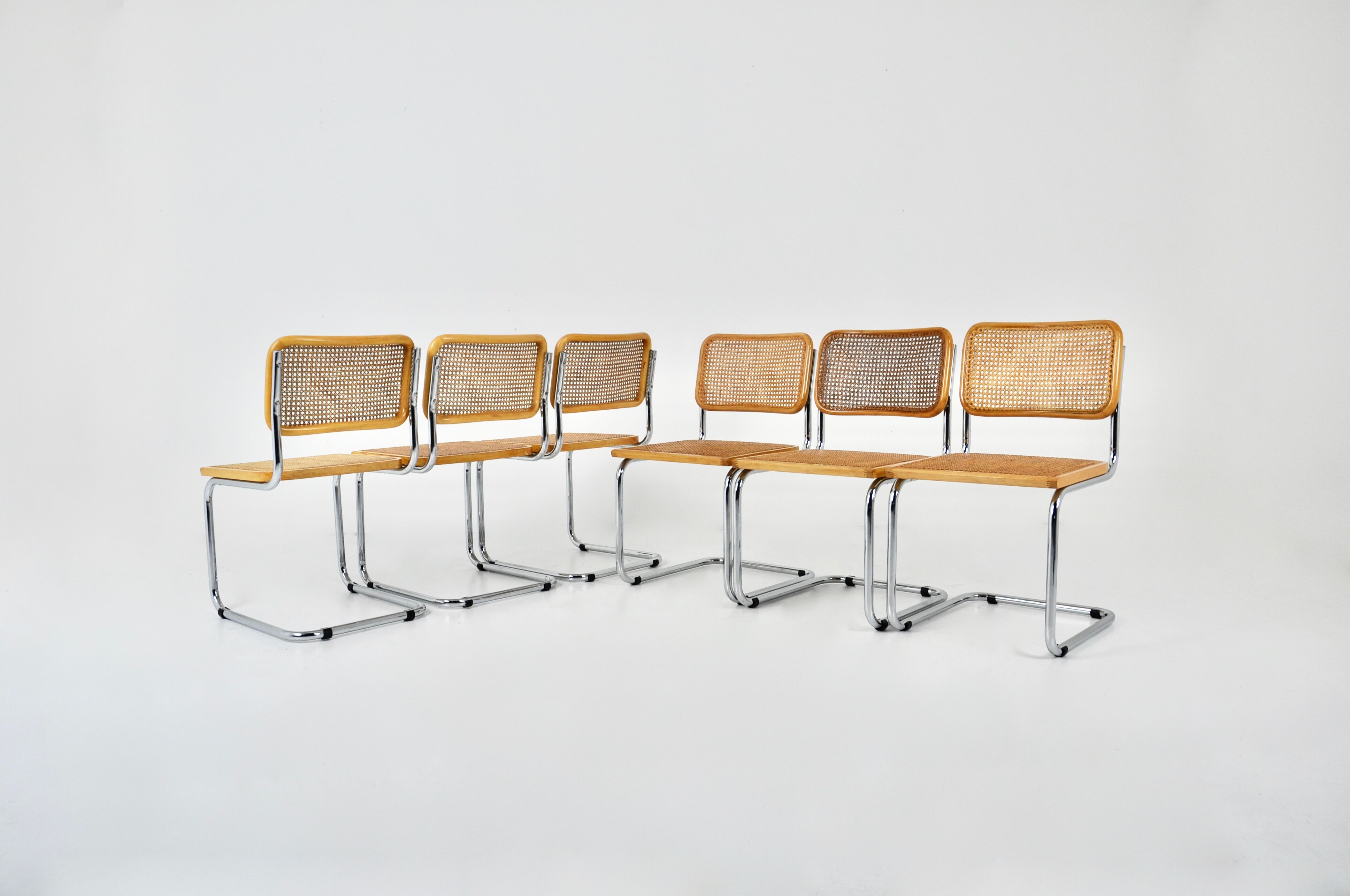 Dining chairs B32 by Marcel Breuer