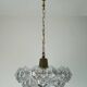 3-tier mid century pendant light with 27 hexagonal glass panels 1960s 70s