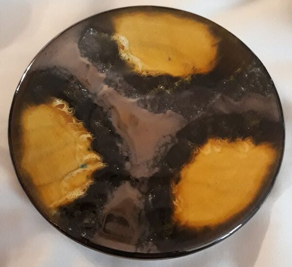 set of cups and saucers, ceramic glaze, 80s