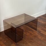 Smoked plexiglass coffee table