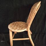 Children's wooden lounge and chestnut weaving