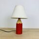 Pierre Sala vintage pencil lamp, wood, red