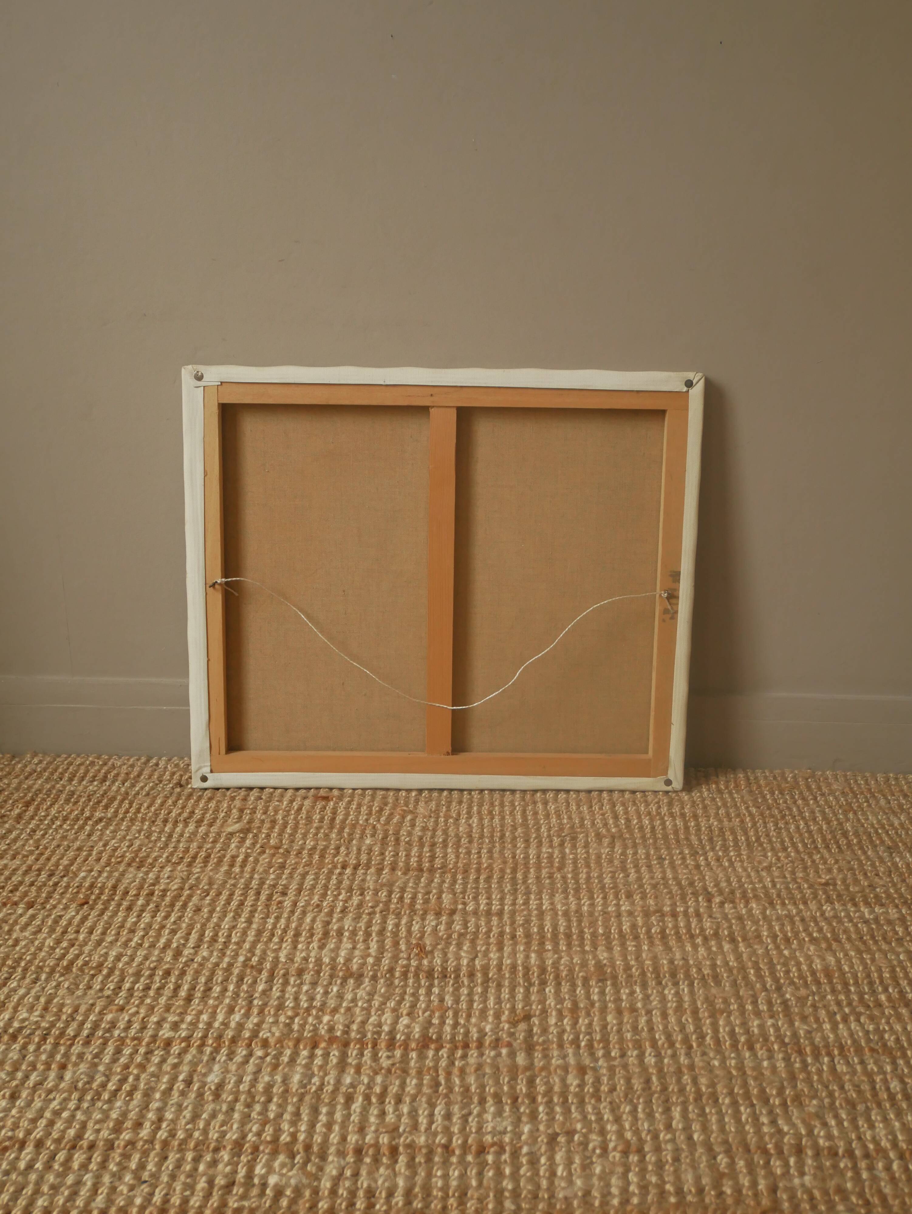 Acrylic painting on canvas figurative art nude woman blue orange contemporary canvas