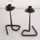 Pair of wrought iron candle holders 1960