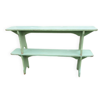 Pair of vintage farmhouse solid wood benches
