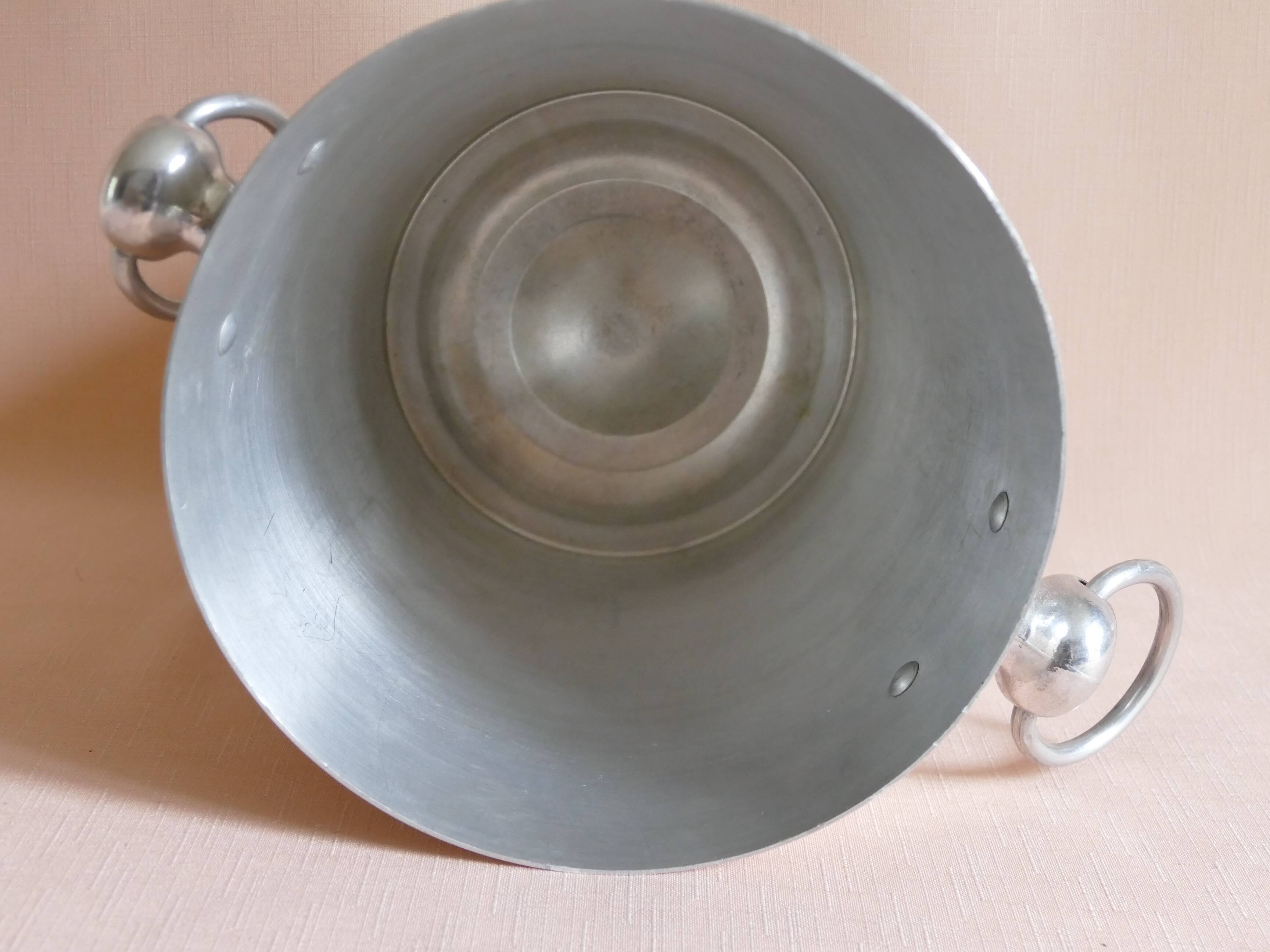 Seau à champagne vintage made in France en aluminium