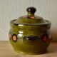 Small vintage Poët-Laval tureen in glazed ceramic - hand painted