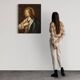 Peinture italienne antique d'un saint du XVIIIe siècle