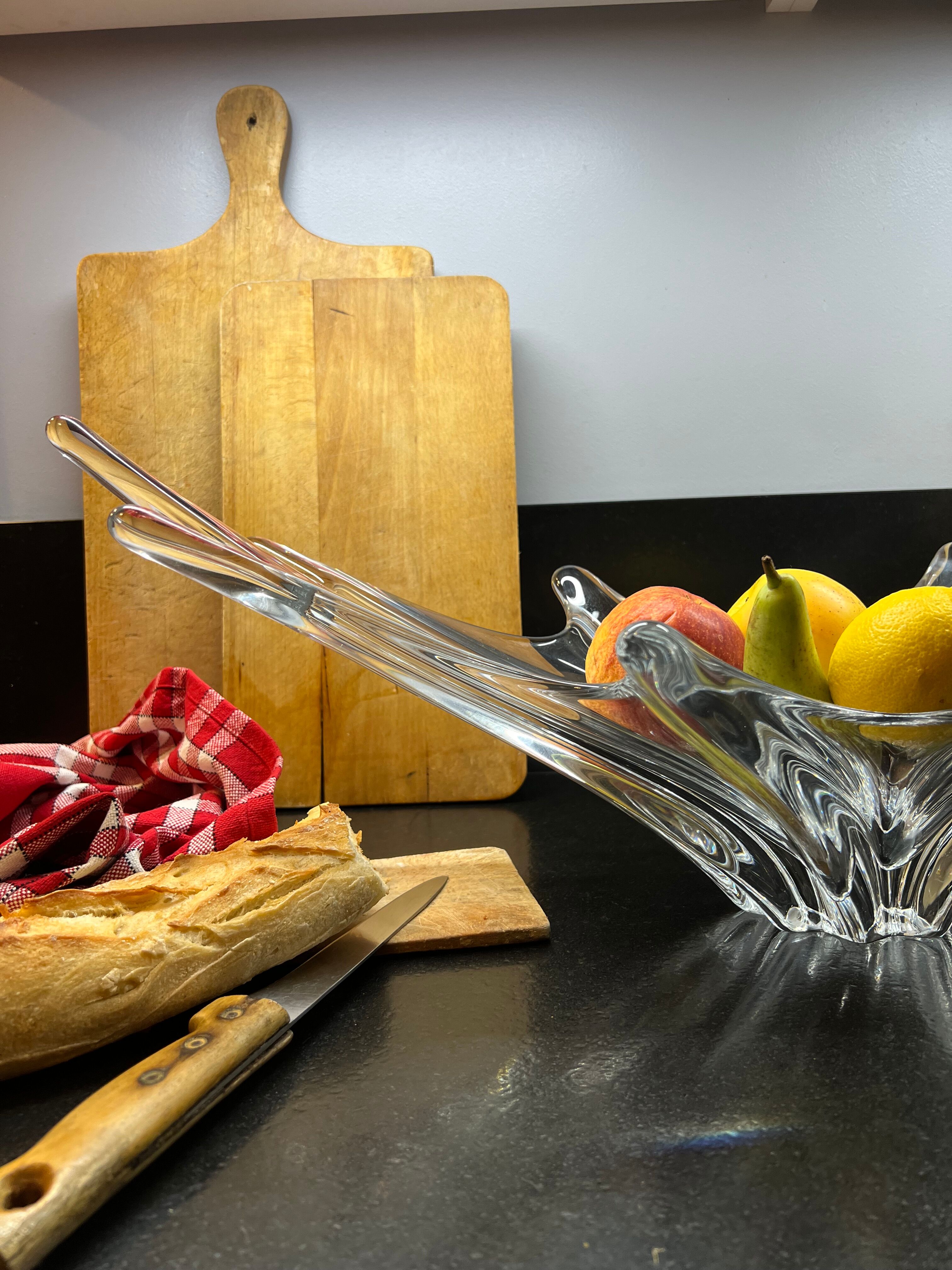 Large vintage cut crystal Baccarat 50s