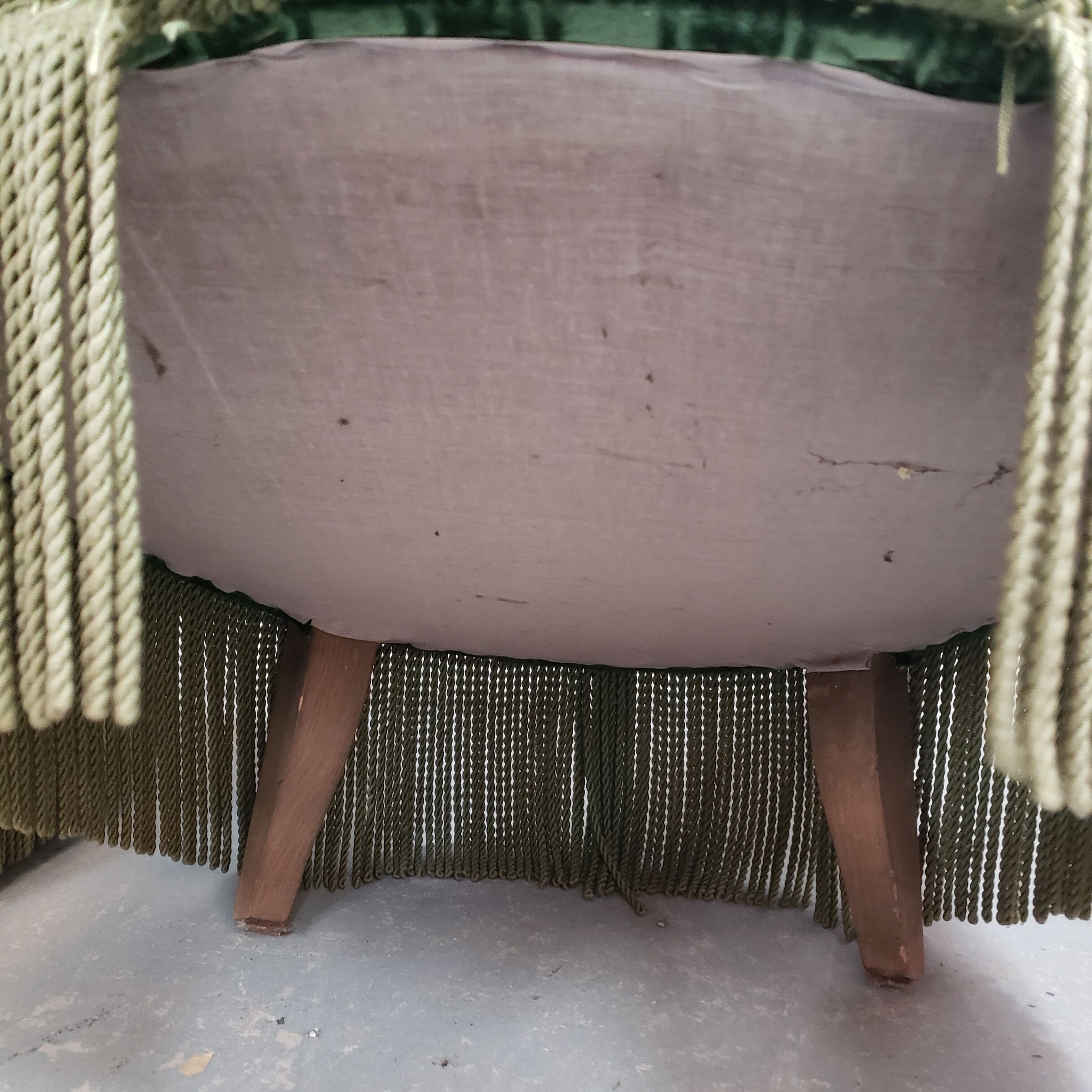 Pair of vintage toad armchairs 50s