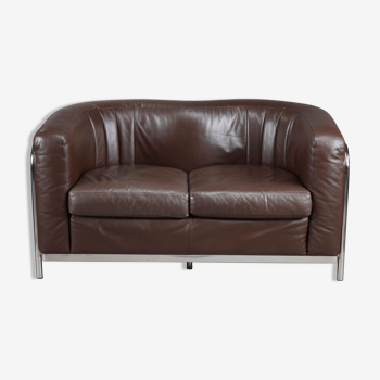 Sofa "Onda" in brown leather