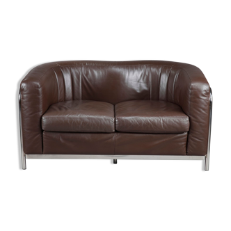 Sofa "Onda" in brown leather