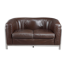 Sofa "Onda" in brown leather