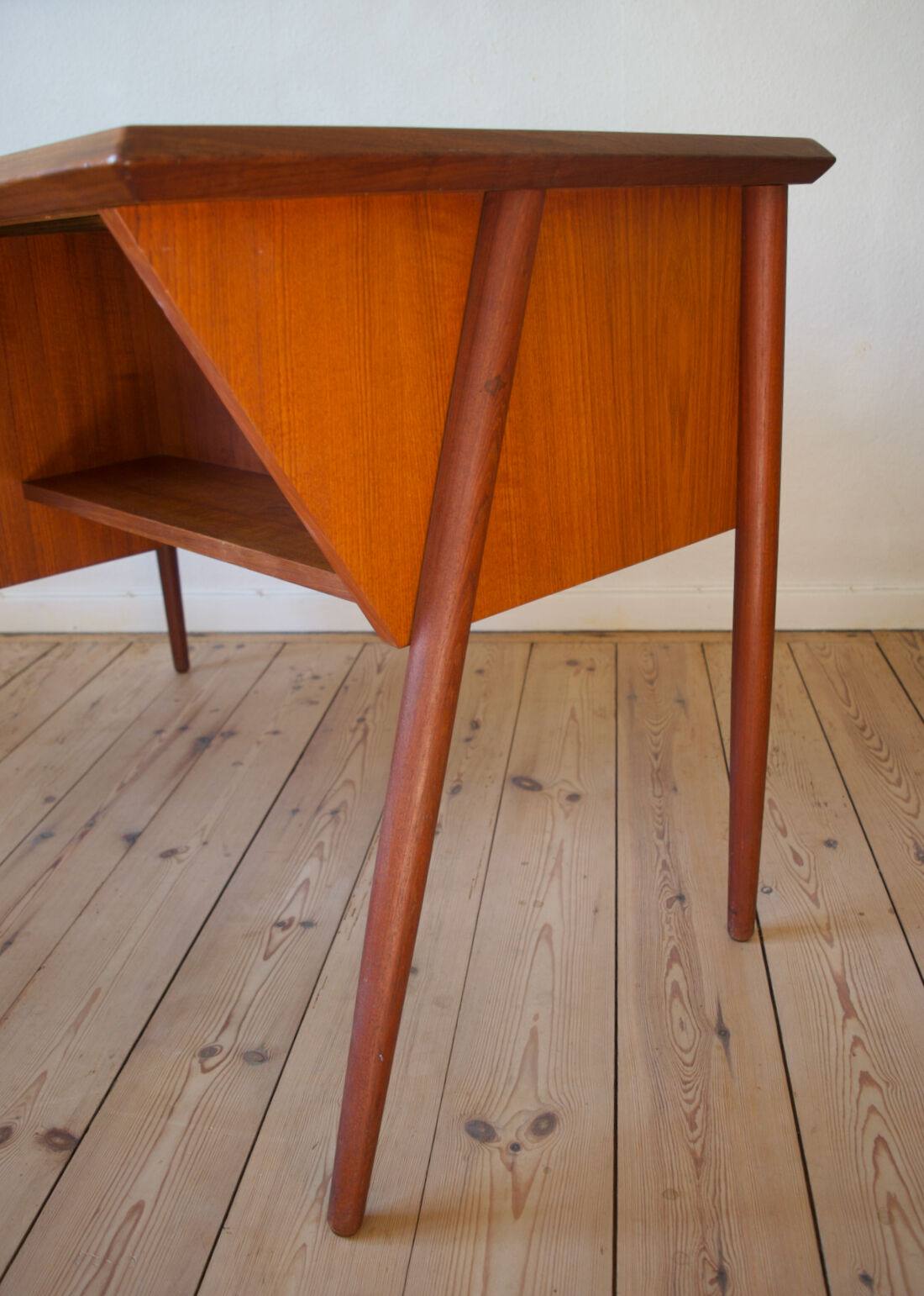 Mid-Century Danish Teak Desk by Gunner Nielsen for Tibergaard, 1960s