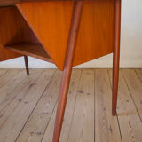 Mid-Century Danish Teak Desk by Gunner Nielsen for Tibergaard, 1960s