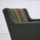 1970s, Danish armchair, green furniture wool, solid oak wood.