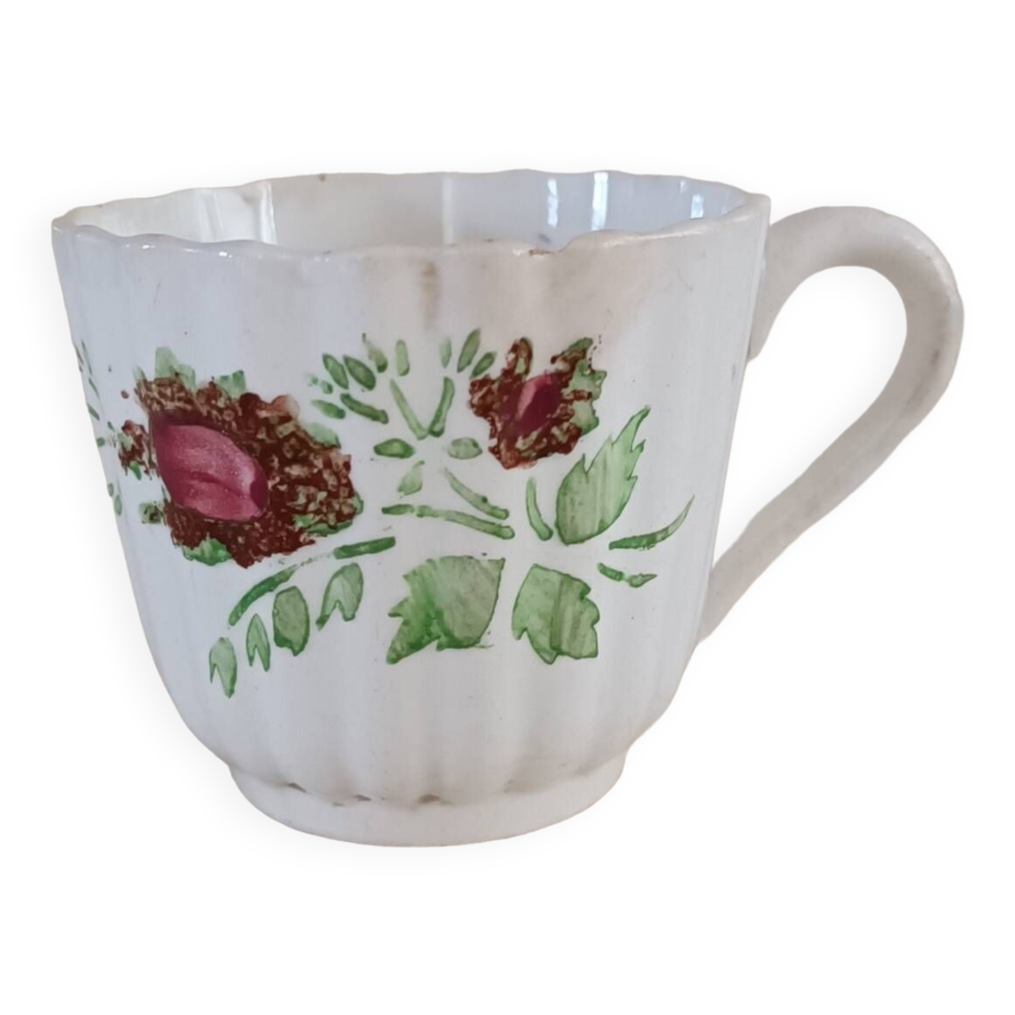 Digoin Sarreguemines iron earth mug