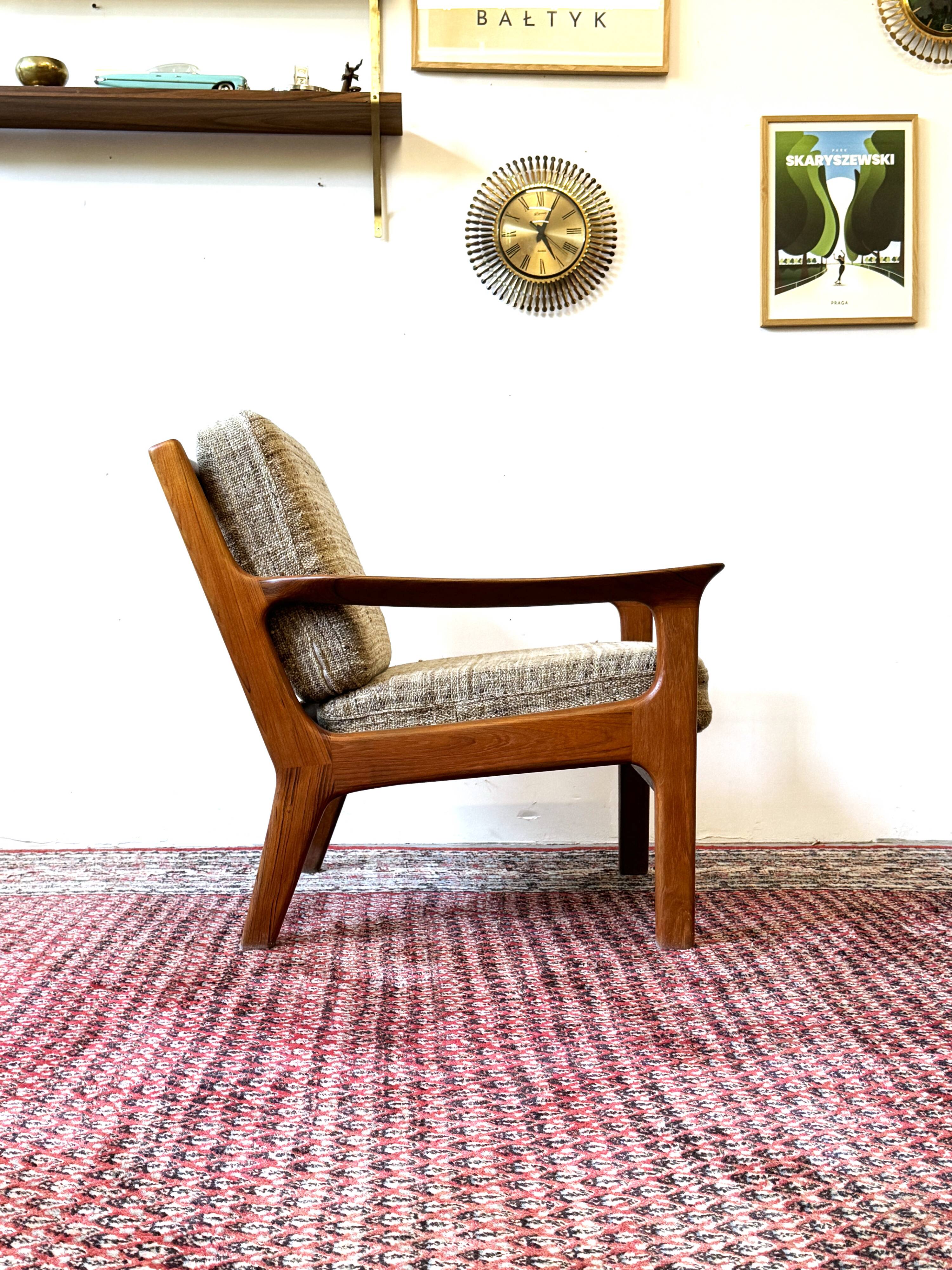 Teak armchair, design j.kristensen, denmark 1960s, vintage