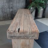 Light oak bench