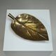 Brass leaf fruit bowl, 1970s Europe.