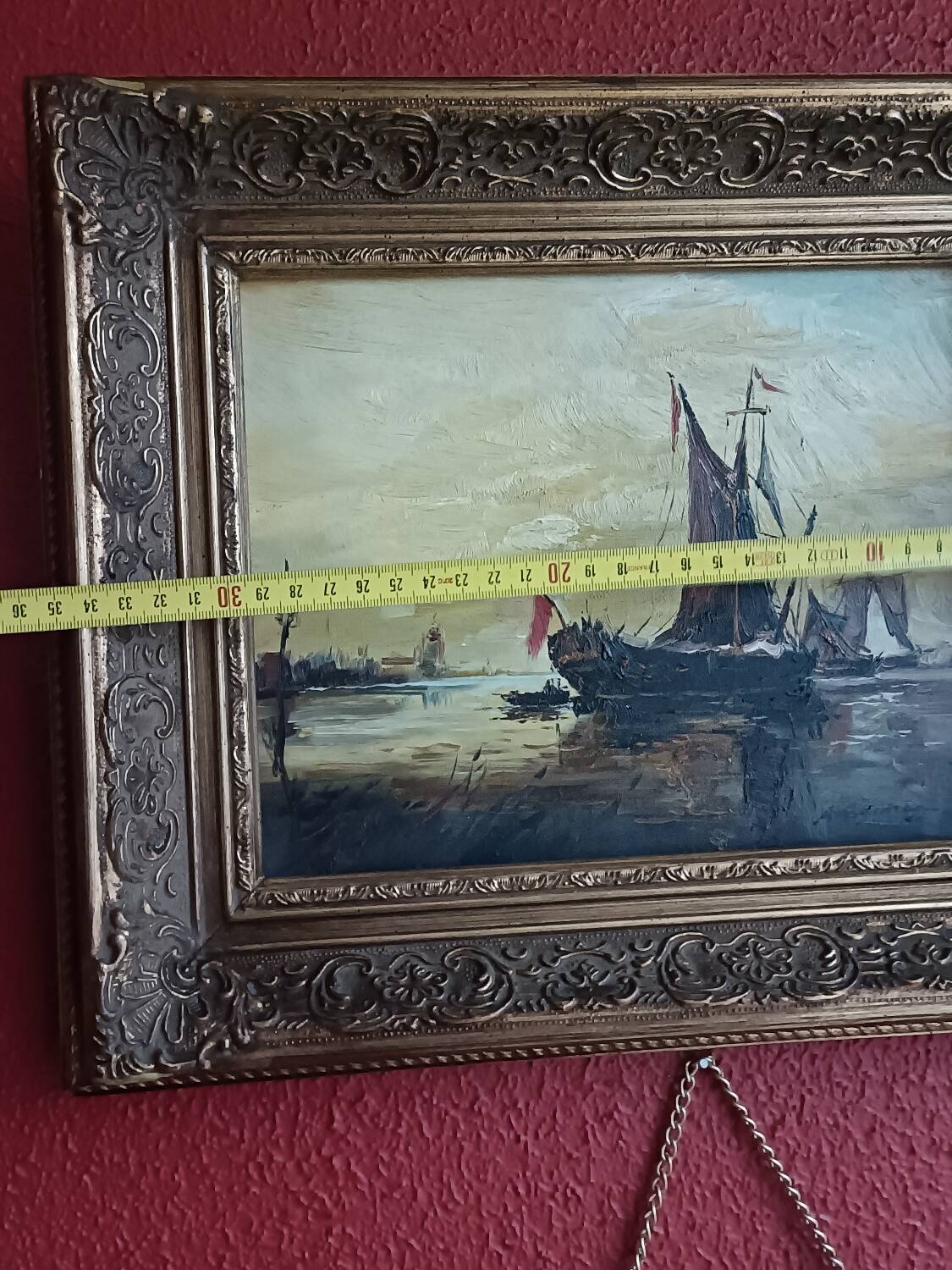 Tableau ancien, marine signée, fin XIXEME