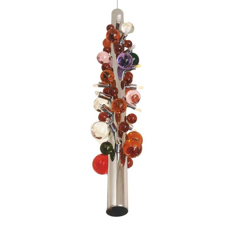 Contemporary Multicolor “Cactus” Murano Glass Sputnik Chandelier