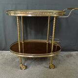Brass Rolling Serving Cart - 1960