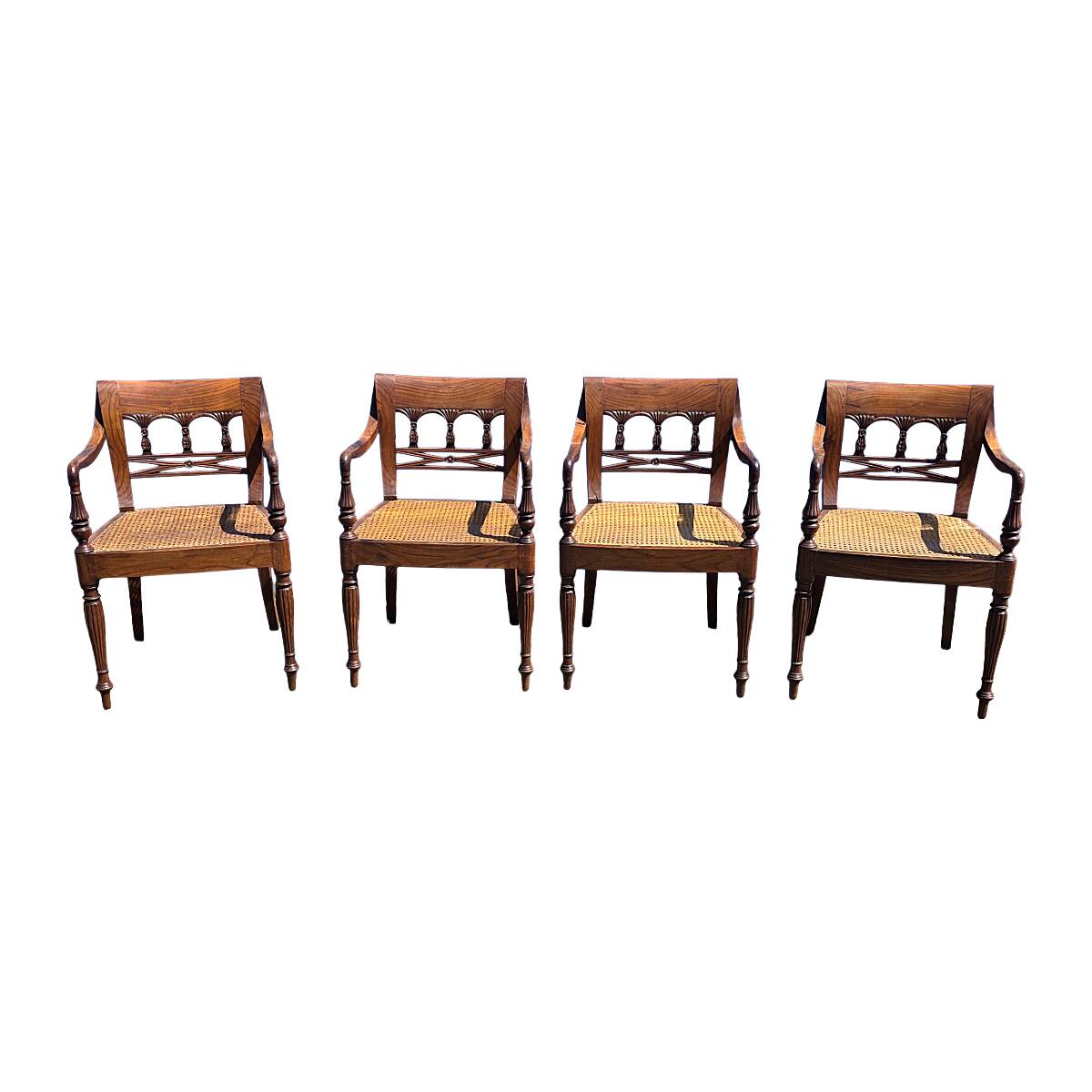 Antique Dutch East Indies Colonial Armchairs, around 1900