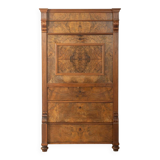 Antique secretary desk from the 1880s, walnut, restored