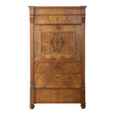Antique secretary desk from the 1880s, walnut, restored