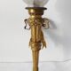 Torch wall lamp in gilded bronze Louis XVI Circa Napoleon III style.