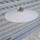 Grande suspension en opaline blanche