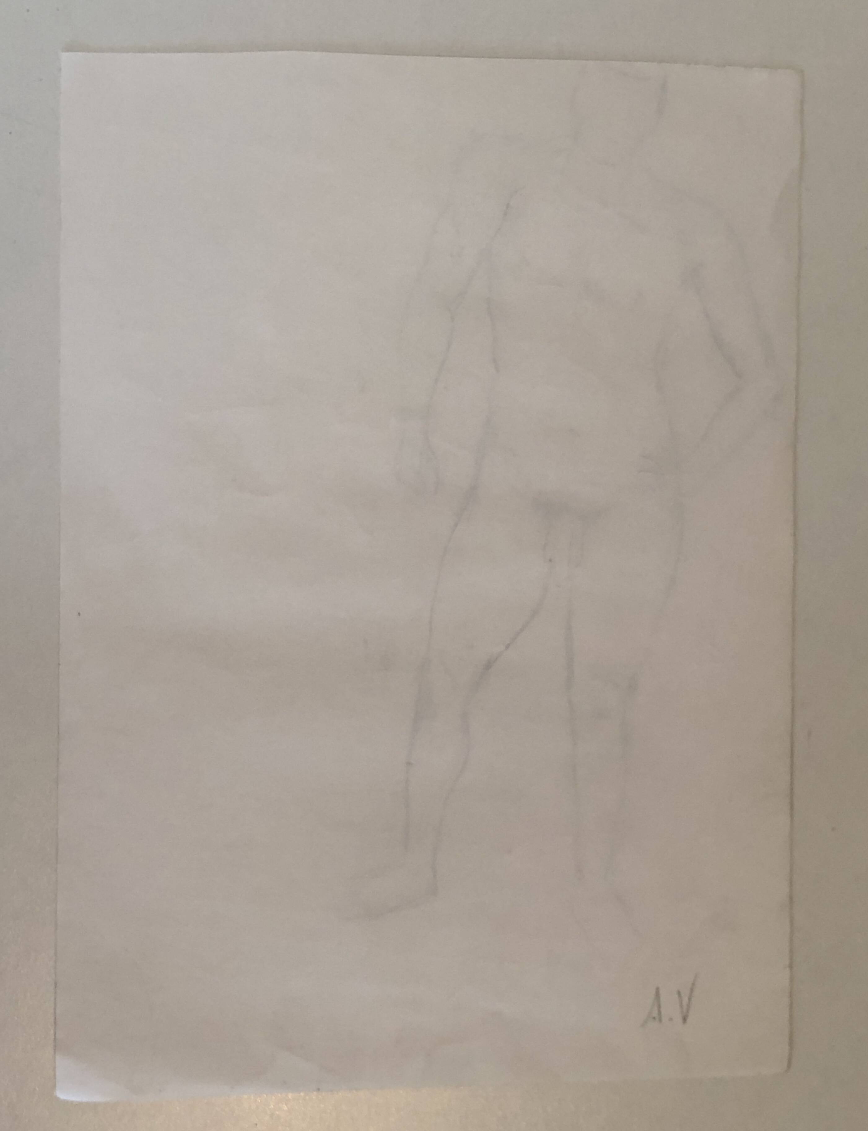 Illustration of a naked man