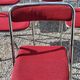 Set of 6 folding chairs from the 70s tweed and chrome metal